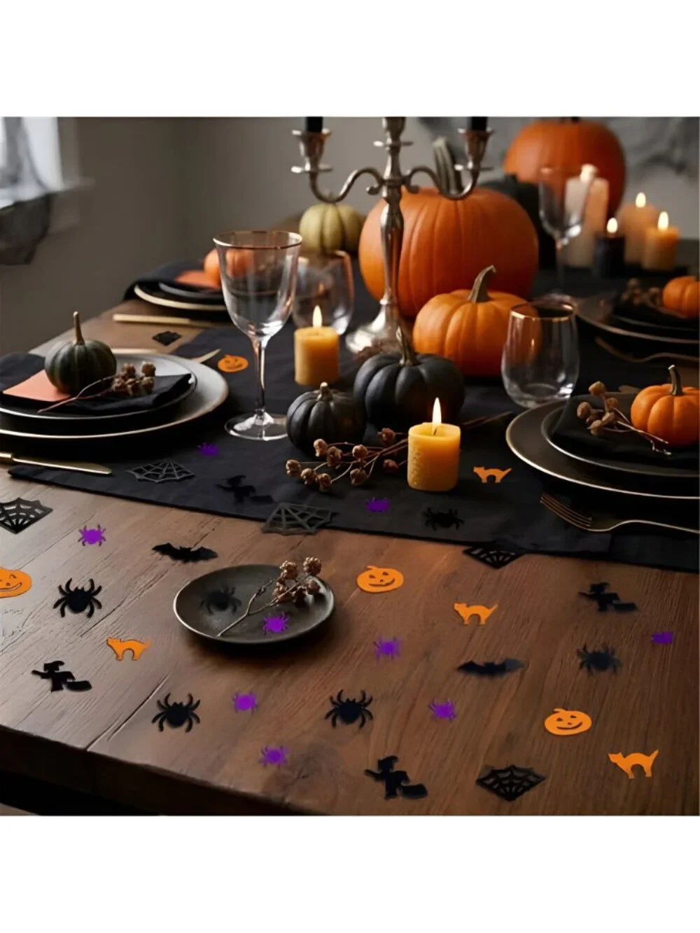 Halloween Confetti Decorations – 1000PCS 45g Foil Table Scatter with Pumpkins